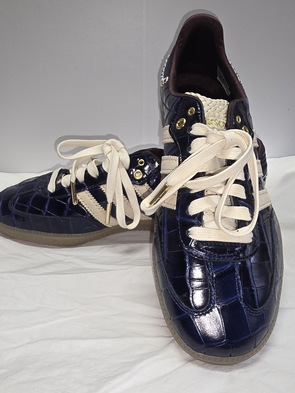 Adidas x Wales Bonner Samba OG "Navy Croc" sneakers Men's 8 1/2 NWOT